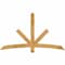 Ekena Millwork Alberta Rough Sawn Timber Gable Bracket, Western Red Cedar, 72"W x 42"H x 4"D x 4"F, 14/12 Pitch GBW072X42X0404ALB00RWR - alternate 1